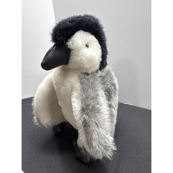 Folkmanis Penguin Plush Hand Puppet Black White Gray Small Hand 9" - Picture 2 of 10